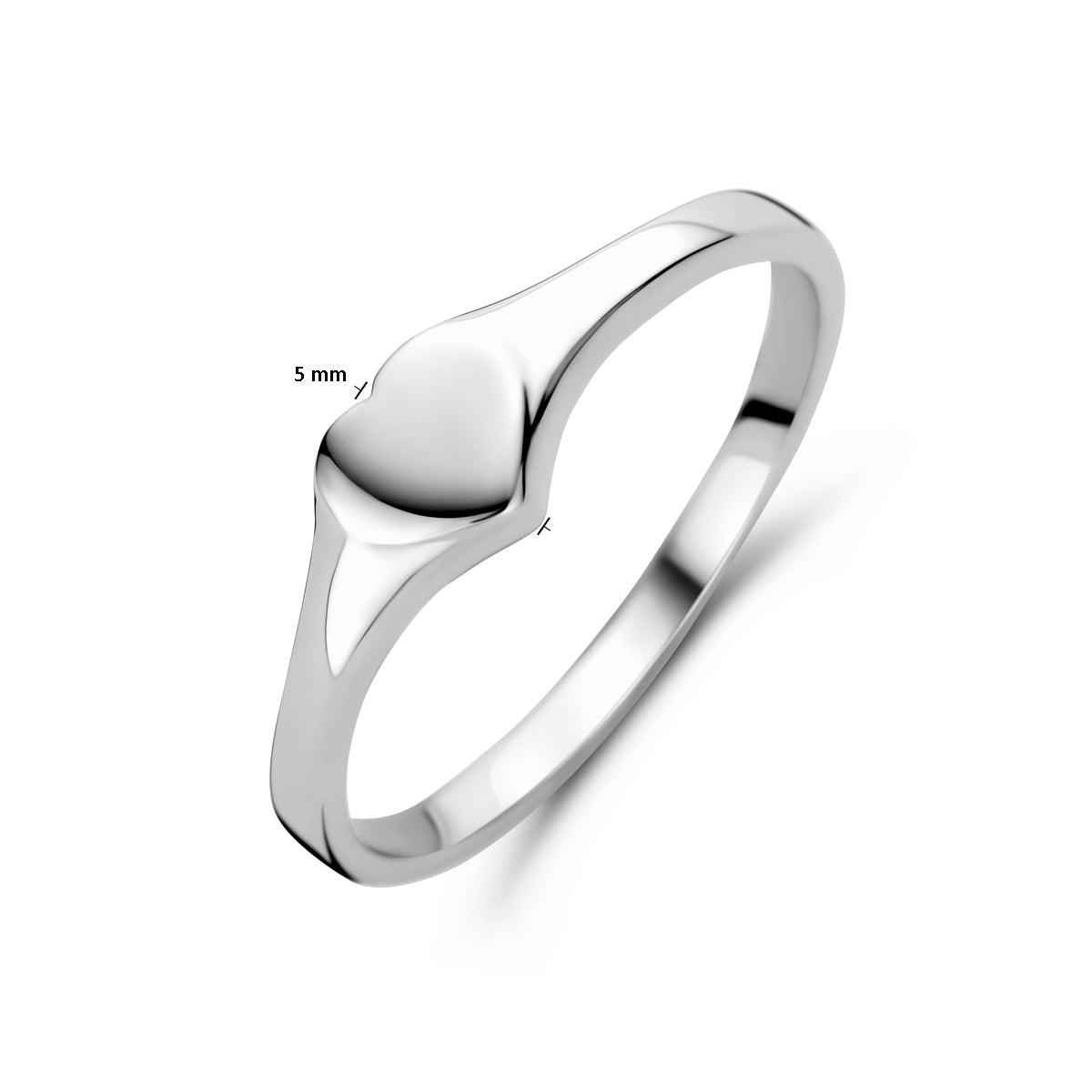 vDam Ring Hart Zilver Gerhodineerd 1337128 Maat 17¾
