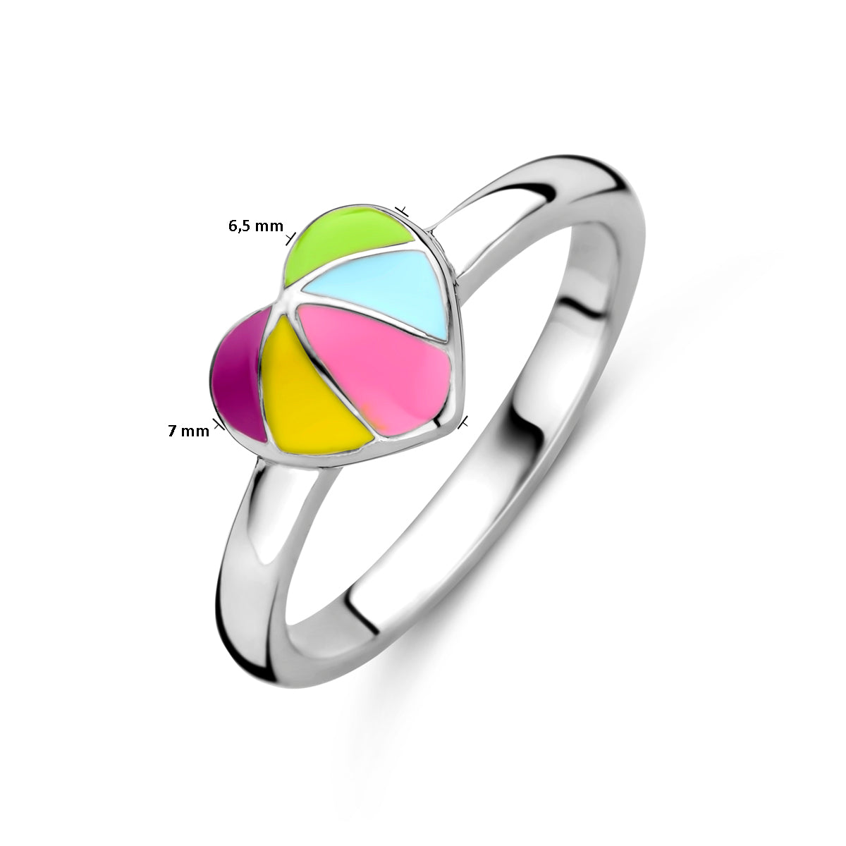 vDam Ring Hart Zilver Gerhodineerd Maat 1337764 Maat 13