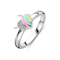 vDam Ring Hart Zirkonia Zilver Gerhodineerd 1337761 Maat 14½