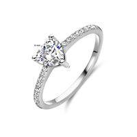 vDam Ring Hart Zirkonia Zilver Gerhodineerd 1338178 Maat 17¼