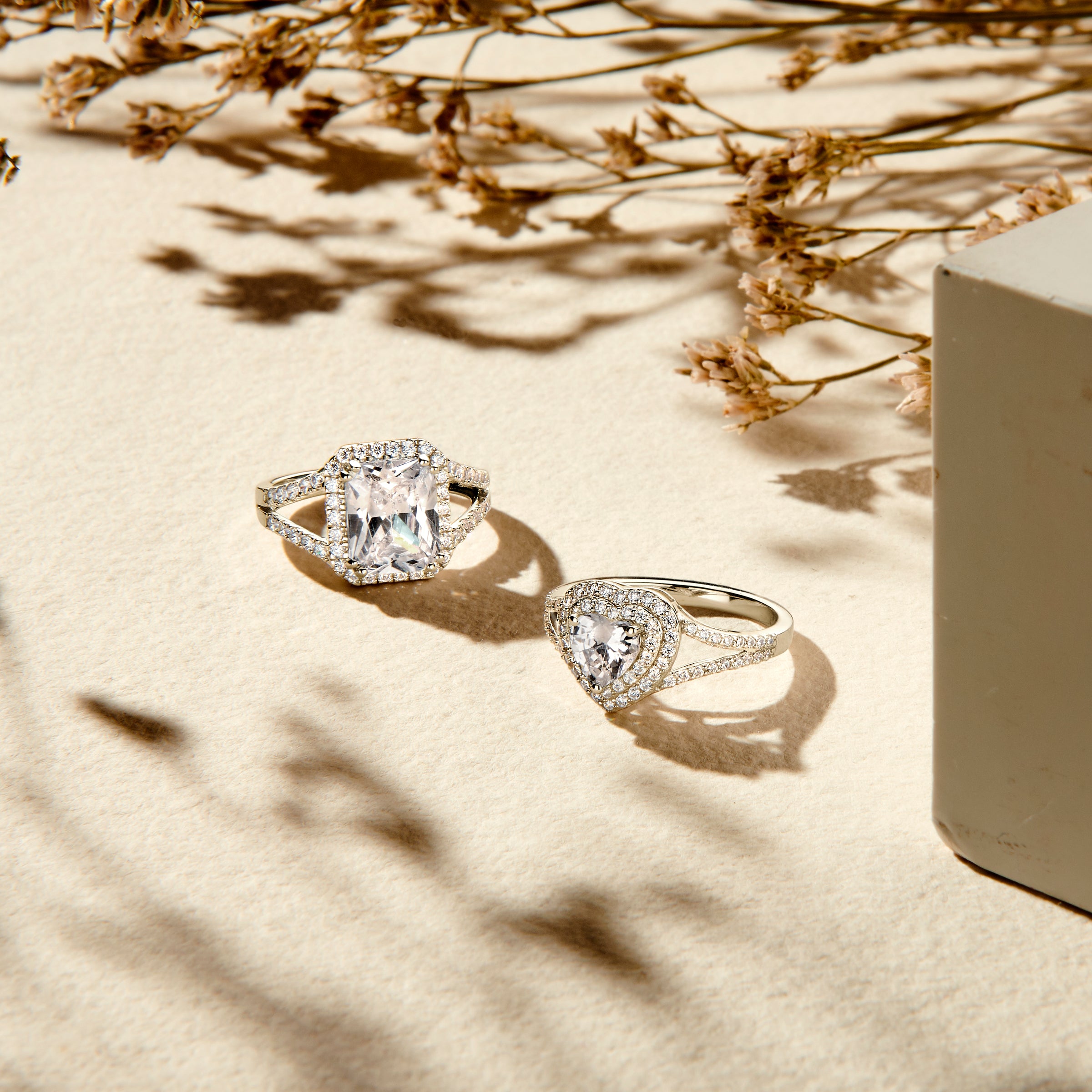 vDam Ring Hart Zirkonia Zilver Gerhodineerd 1338289 Maat 17¼