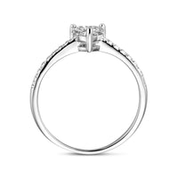 vDam Ring Hart Zirkonia Zilver Gerhodineerd 1338495 Maat 16½