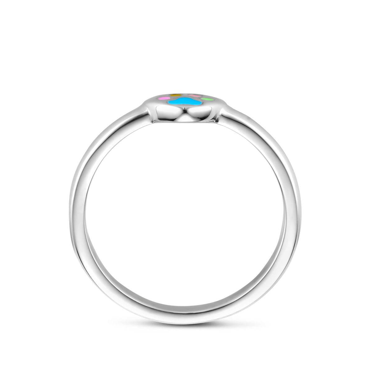 vDam Ring Hartje Hondenpoten Zilver Gerhodineerd 1341464 Maat 15