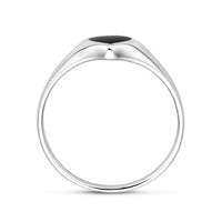 vDam Ring Hartje Onyx Zilver Gerhodineerd 1338861 Maat 18½