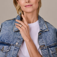 vDam Ring Hartje Zirkonia Zilver Gerhodineerd 1339375 Maat 17¼