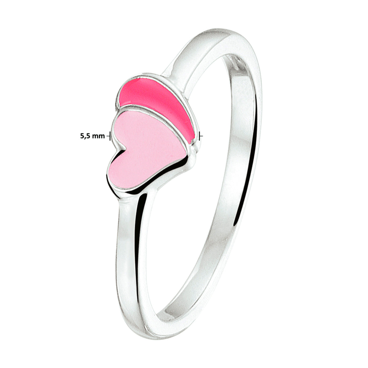 vDam Ring Hartjes Zilver Gerhodineerd 1328192 Maat 14