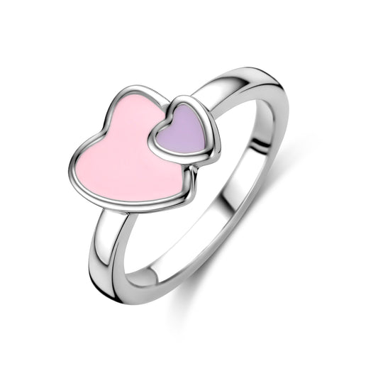 vDam Ring Hartjes Zilver Gerhodineerd 1338469