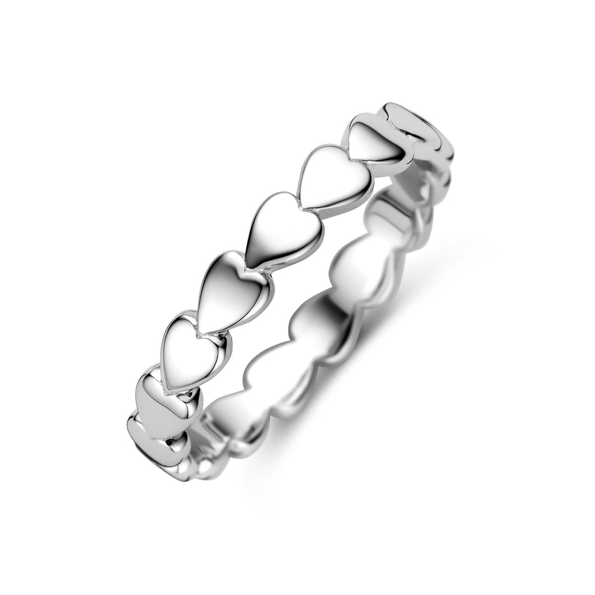vDam Ring Hartjes Zilver Gerhodineerd 1341756