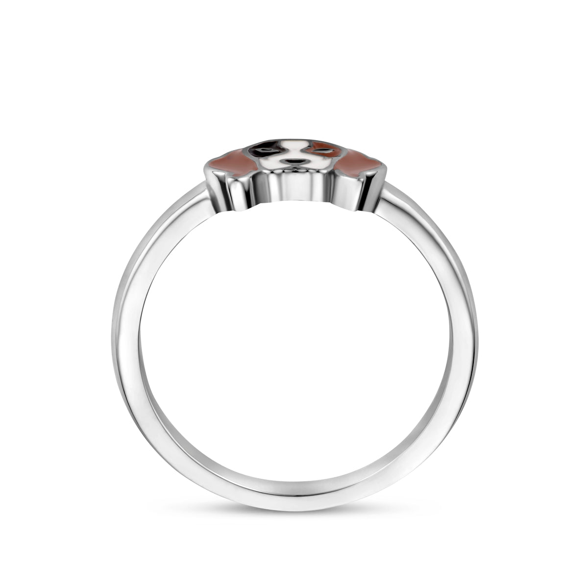 vDam Ring Hond Zilver Gerhodineerd 134Maat 1451 Maat 14