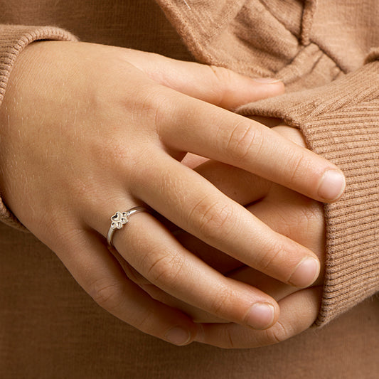 vDam Ring Hondenpoot Zilver Gerhodineerd 1332090 Maat 14