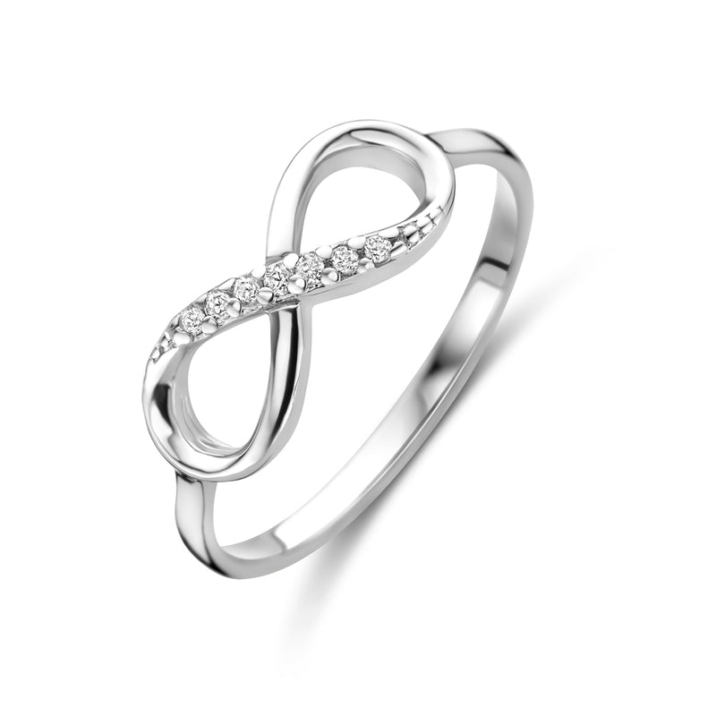 vDam Ring Infinity Zirkonia Zilver Gerhodineerd 1325092