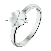 vDam Ring Klaver Zilver Gerhodineerd Maat 1332052 Maat 13