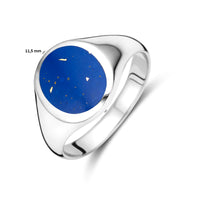 vDam Ring Lapis Zilver Gerhodineerd 1338881 Maat 16½