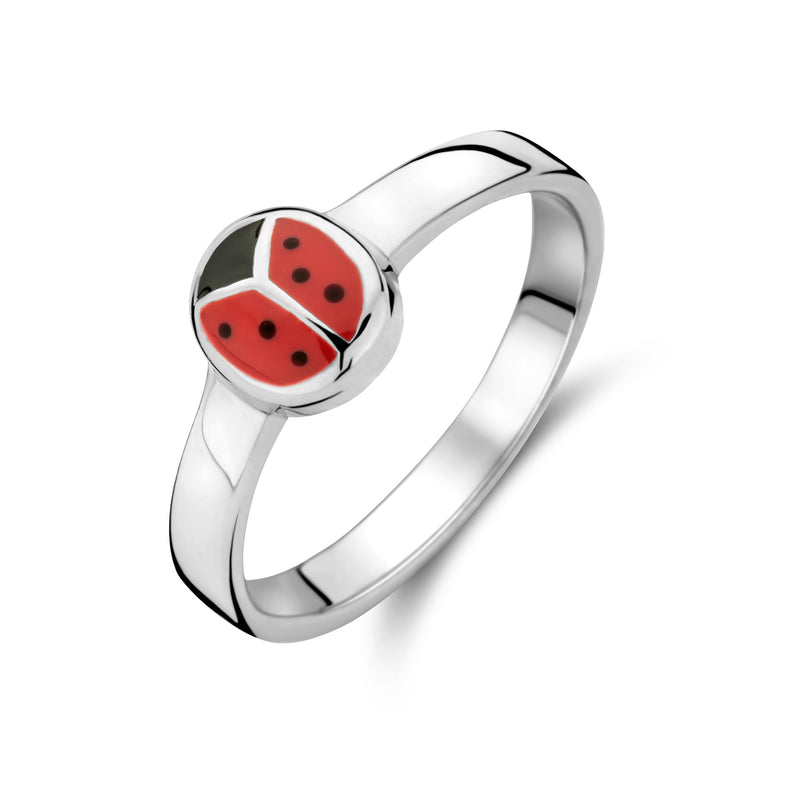 vDam Ring Lieveheersbeestje Zilver Gerhodineerd 1337002