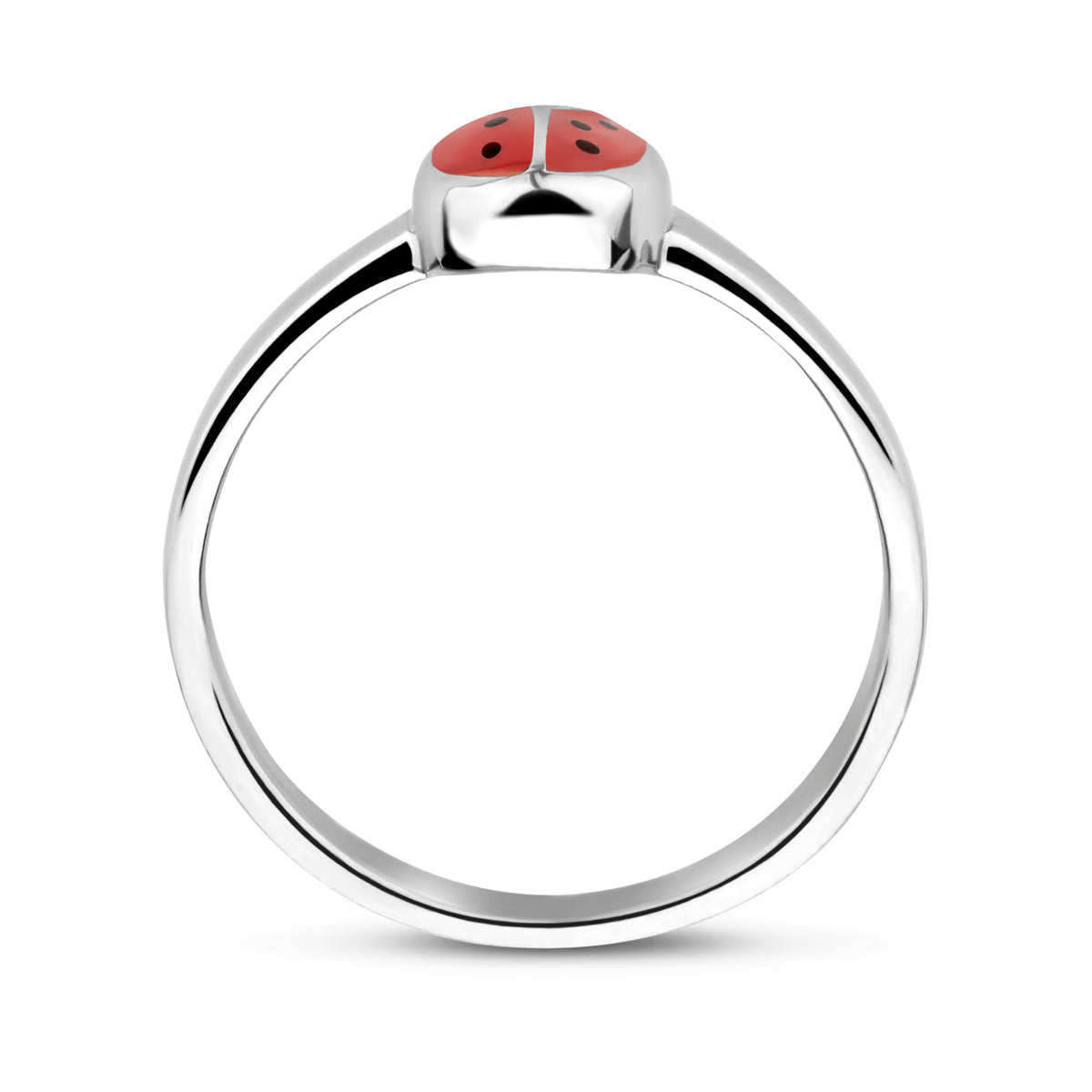 vDam Ring Lieveheersbeestje Zilver Gerhodineerd 1337006 Maat 15