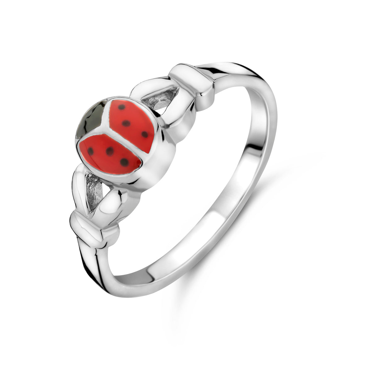 vDam Ring Lieveheersbeestje Zilver Gerhodineerd 1337008