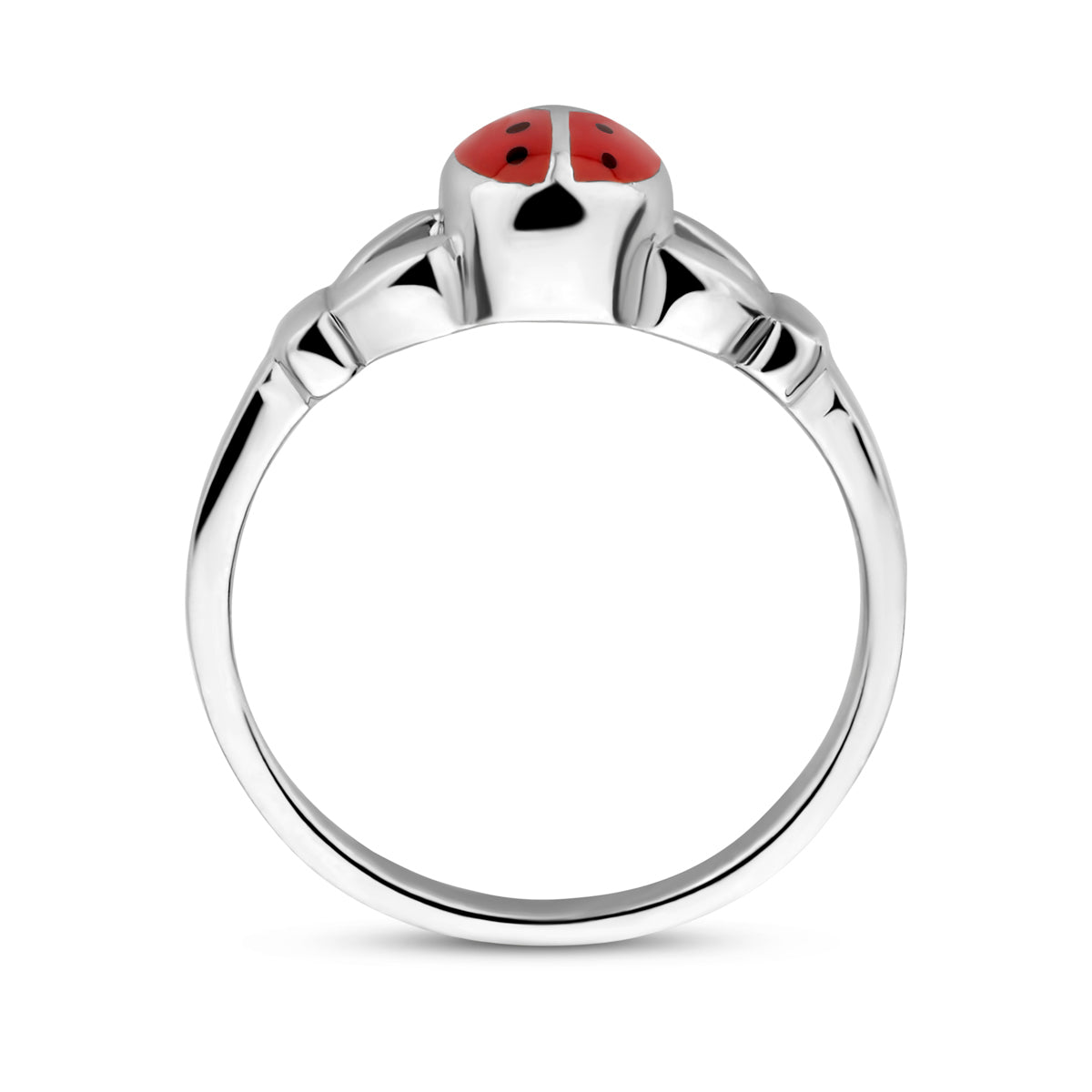 vDam Ring Lieveheersbeestje Zilver Gerhodineerd 1337009 Maat 14