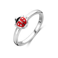 vDam Ring Lieveheersbeestje Zilver Gerhodineerd 1338089