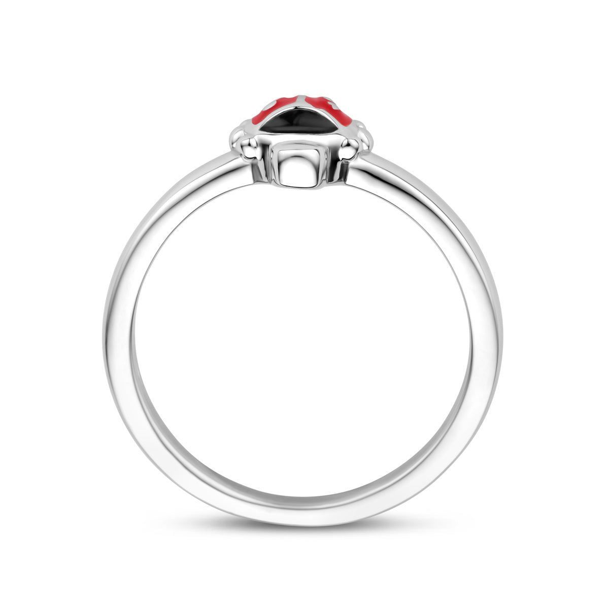 vDam Ring Lieveheersbeestje Zilver Gerhodineerd 1338089 Maat 14