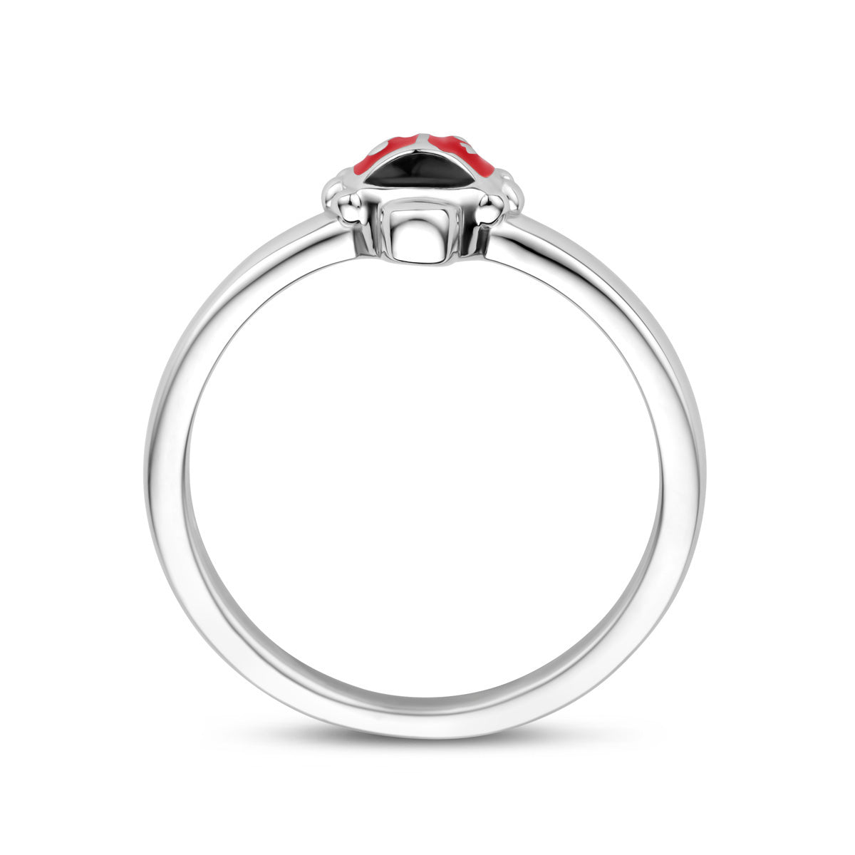 vDam Ring Lieveheersbeestje Zilver Gerhodineerd 1338091 Maat 15