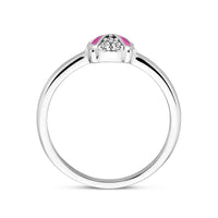 vDam Ring Lieveheersbeestje Zirkonia Zilver Gerhodineerd 1337858 Maat 14½