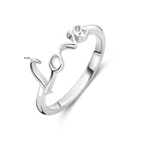 vDam Ring Love Zilver Gerhodineerd 1339790 Maat 16