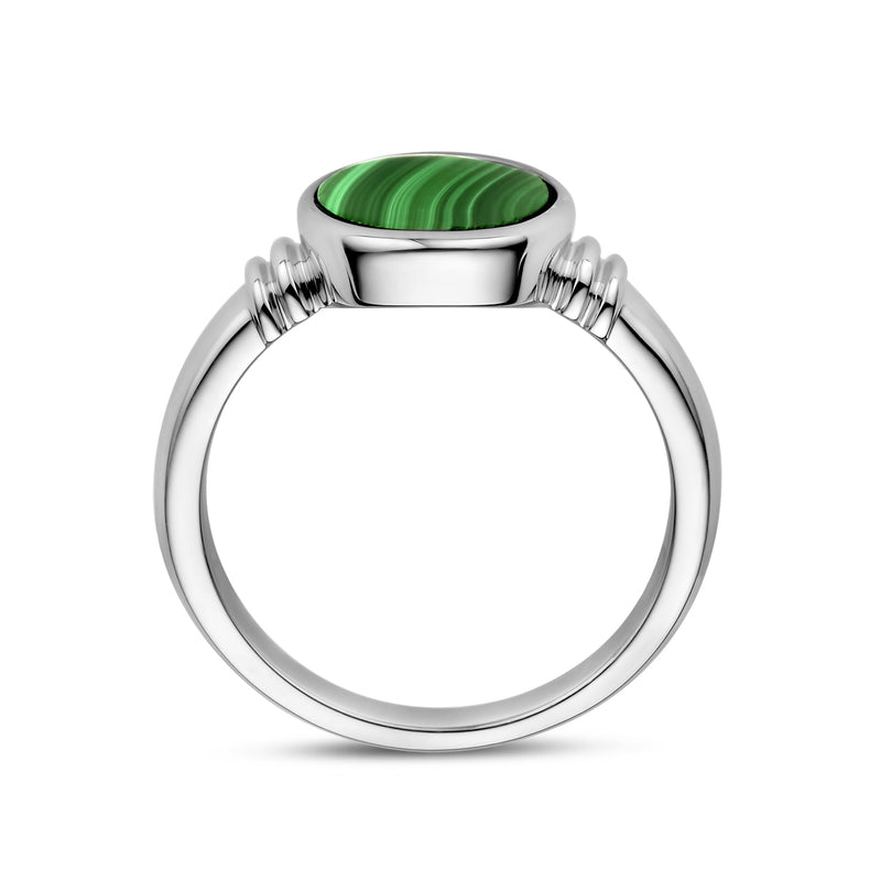 vDam Ring Malachiet Zilver Gerhodineerd 1336867 Maat 16½