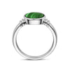 vDam Ring Malachiet Zilver Gerhodineerd 1336868 Maat 17¼
