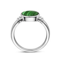 vDam Ring Malachiet Zilver Gerhodineerd 1336868 Maat 17¼