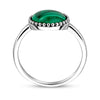vDam Ring Malachiet Zilver Gerhodineerd 1337138 Maat 16½