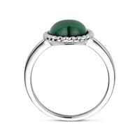 vDam Ring Malachiet Zilver Gerhodineerd 1337737 Maat 17¼