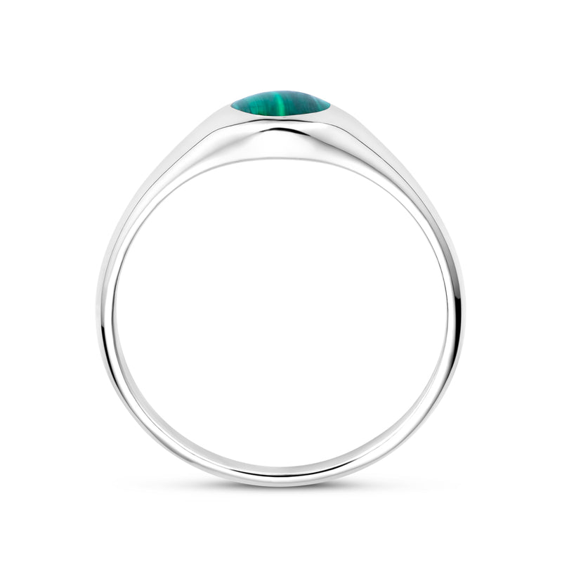 vDam Ring Malachiet Zilver Gerhodineerd 1338851 Maat 16½