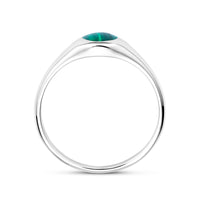 vDam Ring Malachiet Zilver Gerhodineerd 1338852 Maat 17