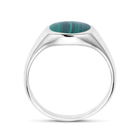 vDam Ring Malachiet Zilver Gerhodineerd 1338889 Maat 17½