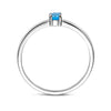 vDam Ring Met Geboortesteen Blauw Topaas December Zilver Gerhodineerd 1337096 Maat 16½