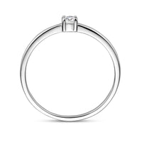 vDam Ring Met Geboortesteen Cz April Zilver Gerhodineerd 1337064 Maat 18
