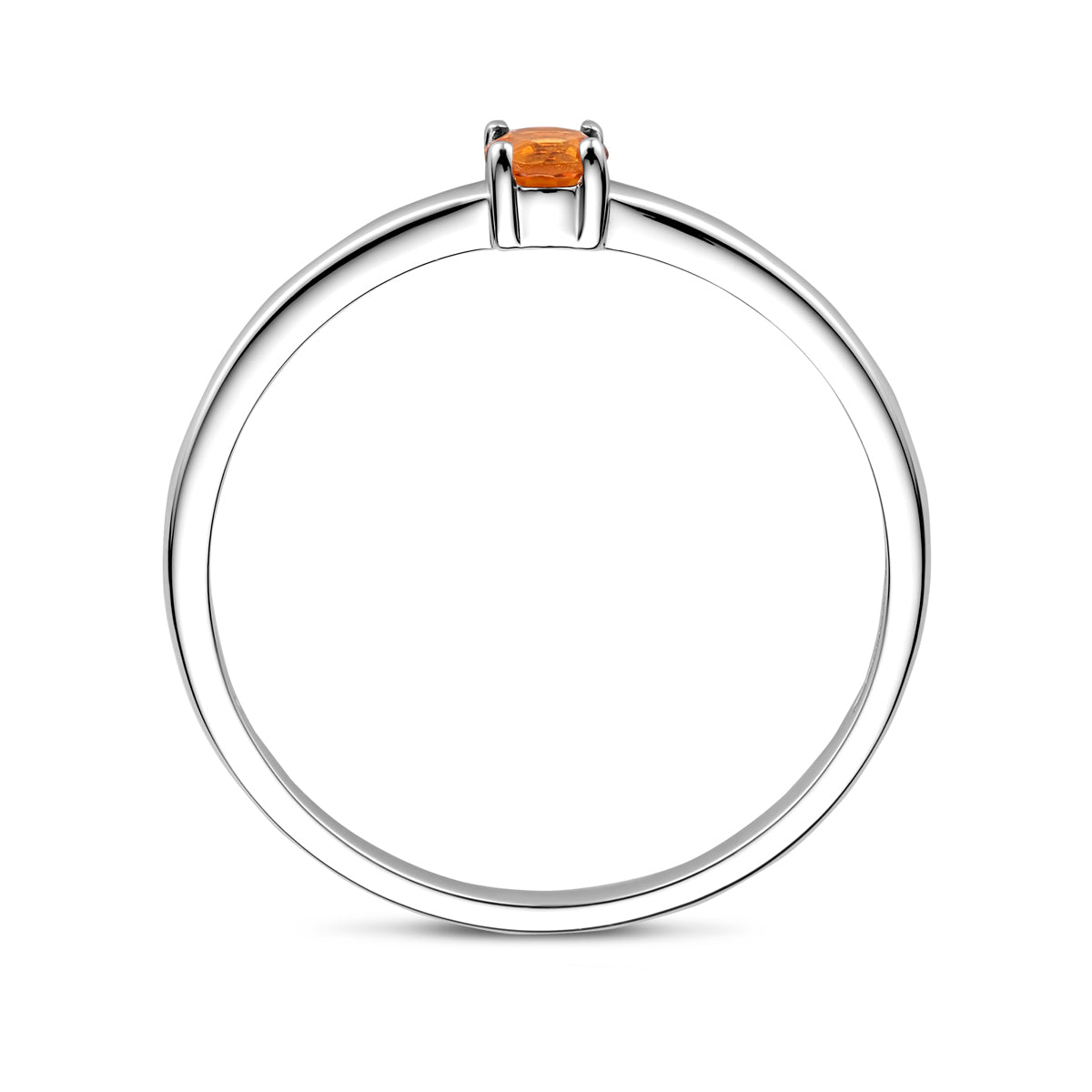 vDam Ring Met Geboortesteen November Citrien Zilver Gerhodineerd 1337089 Maat 16½