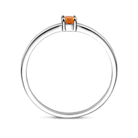 vDam Ring Met Geboortesteen November Citrien Zilver Gerhodineerd 1337091 Maat 17
