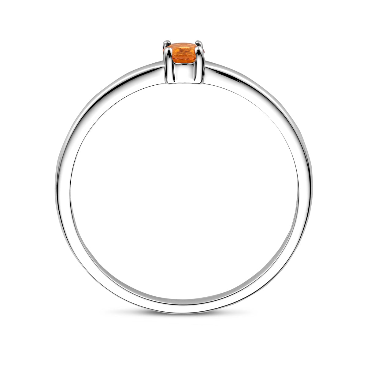 vDam Ring Met Geboortesteen November Citrien Zilver Gerhodineerd 1337091 Maat 17