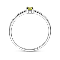 vDam Ring Met Geboortesteen Peridot Augustus Zilver Gerhodineerd 1337107 Maat 16
