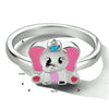 vDam Ring Olifant Blauw Zirkonia Zilver Gerhodineerd Maat 1334493 Maat 13