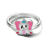 vDam Ring Olifant Blauw Zirkonia Zilver Gerhodineerd 1334495