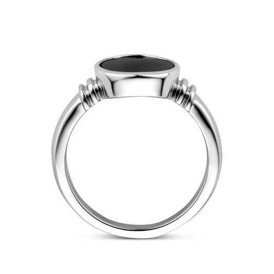 vDam Ring Onyx Zilver Gerhodineerd 1328096 Maat 17¾