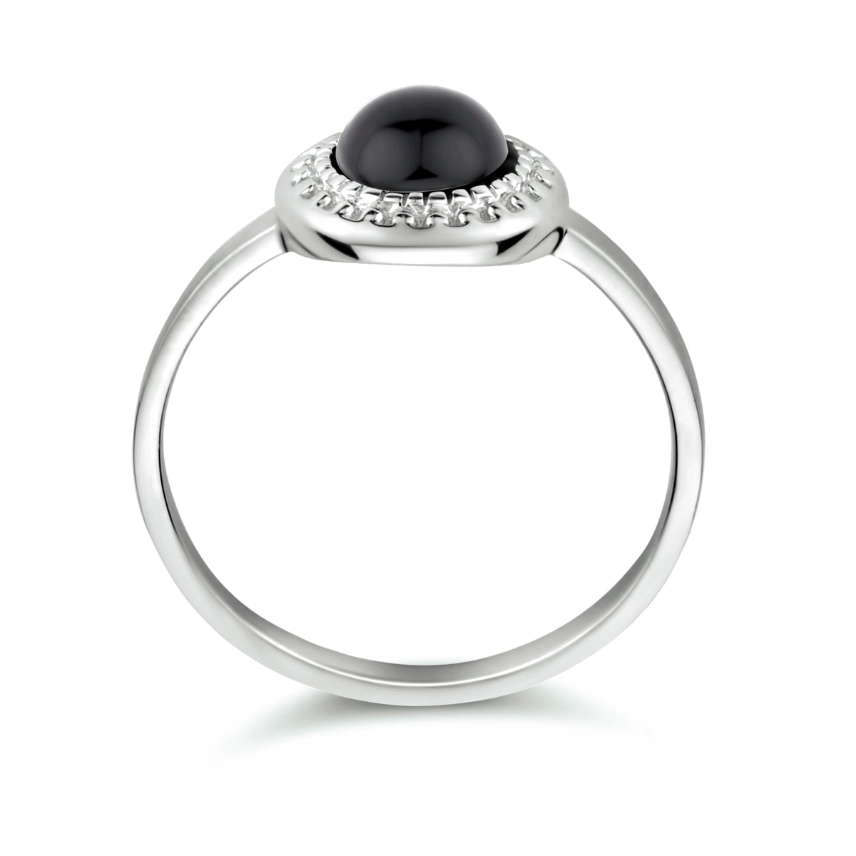 vDam Ring Onyx Zilver Gerhodineerd 1334011 Maat 17¾