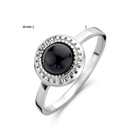 vDam Ring Onyx Zilver Gerhodineerd 1334011 Maat 17¾