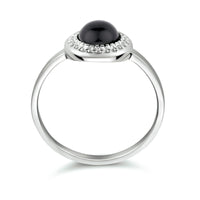 vDam Ring Onyx Zilver Gerhodineerd 1334012 Maat 18½