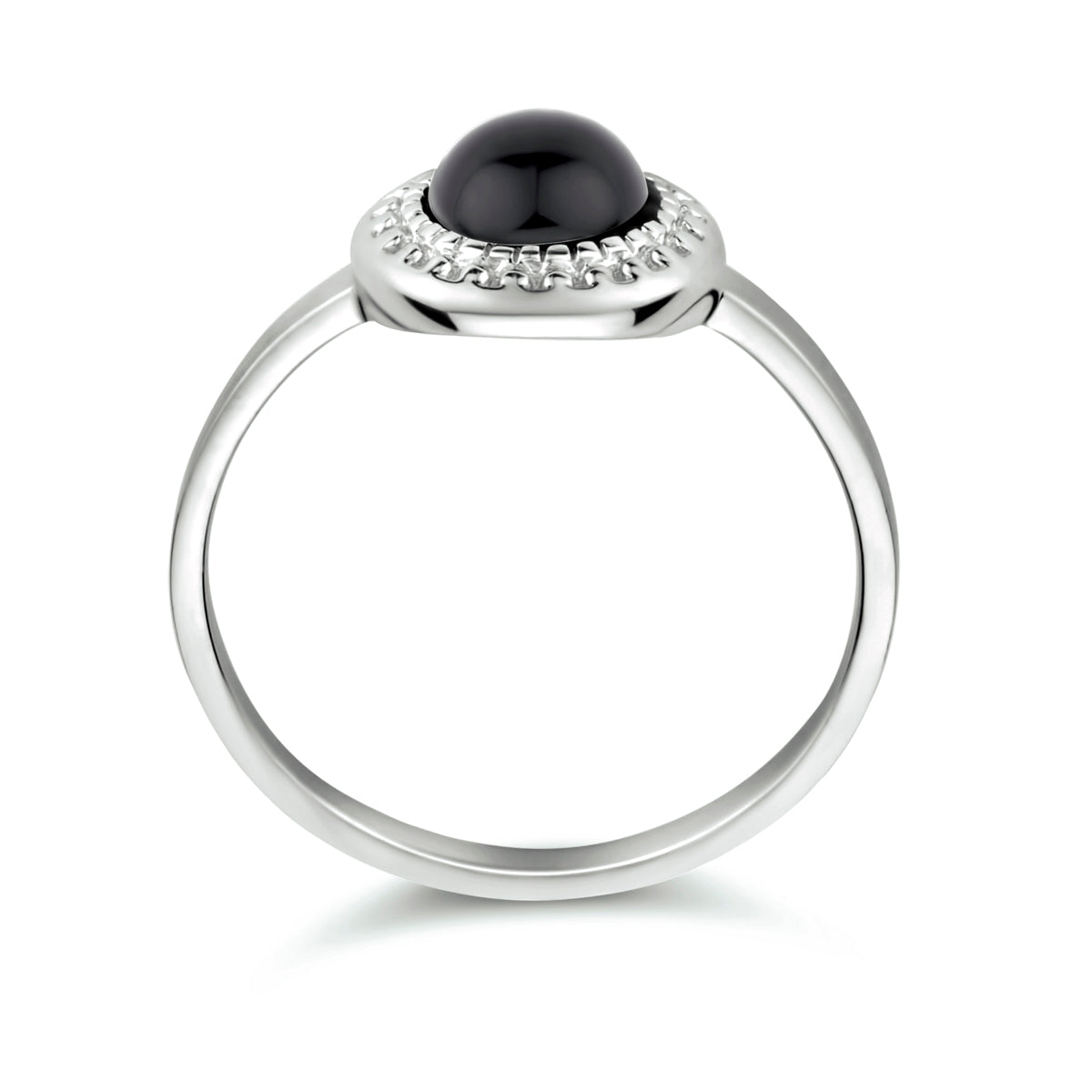 vDam Ring Onyx Zilver Gerhodineerd 1334012 Maat 18½