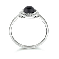 vDam Ring Onyx Zilver Gerhodineerd 1334013 Maat 19