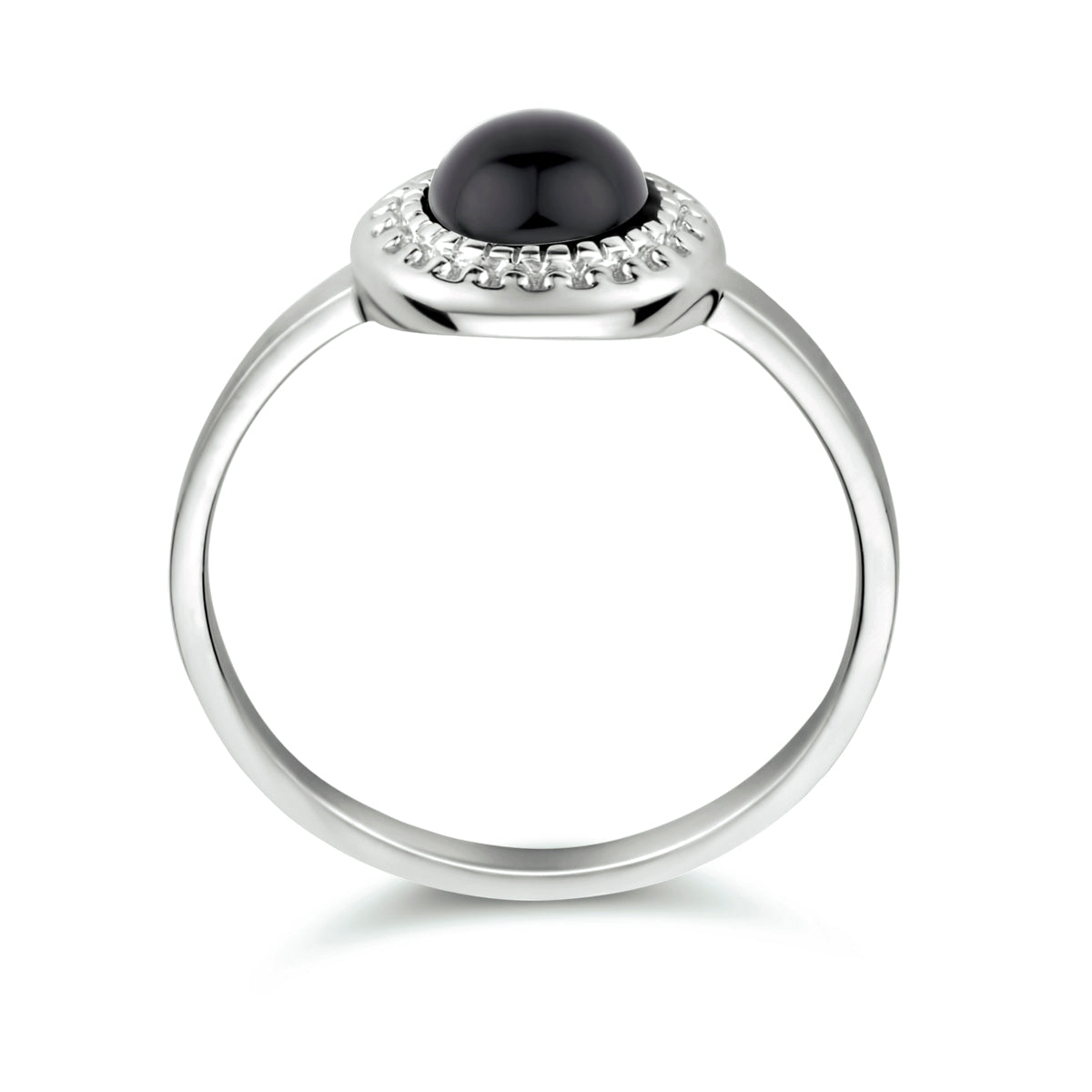 vDam Ring Onyx Zilver Gerhodineerd 1334013 Maat 19