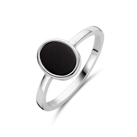 vDam Ring Onyx Zilver Gerhodineerd 1340338